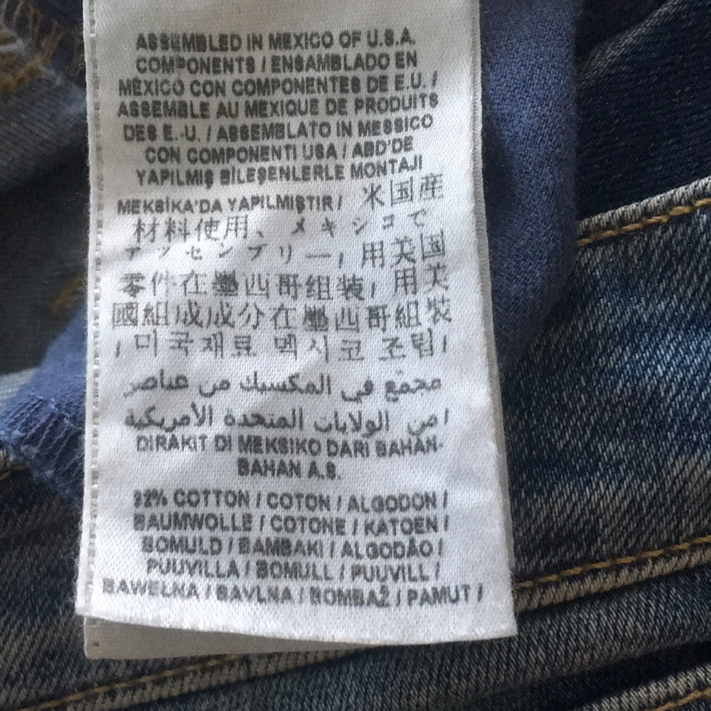 GUESS High Rise Distressed Skinny Jeans Blue Stretch Denim Ripped Ripped Size 25 - Picture 14 of 15